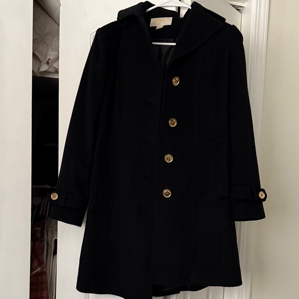 Michael Kors PXS Black Coat with Gold Buttons